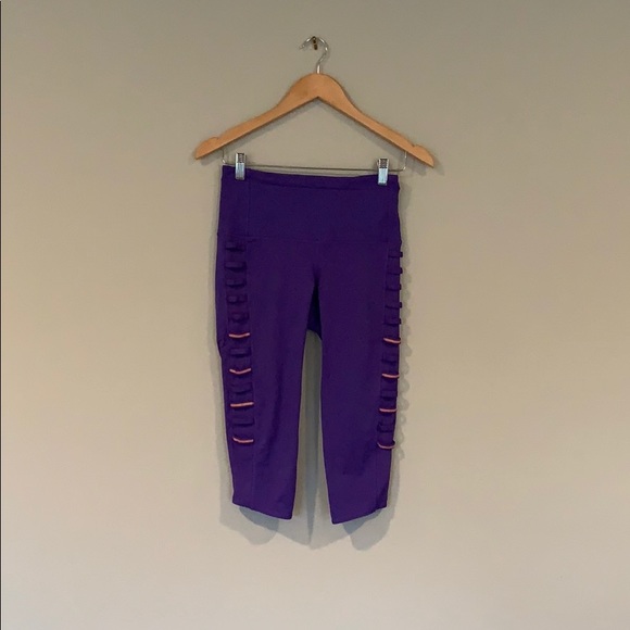 lululemon athletica Pants - Lululemon Cropped Purple & Pink Leggings